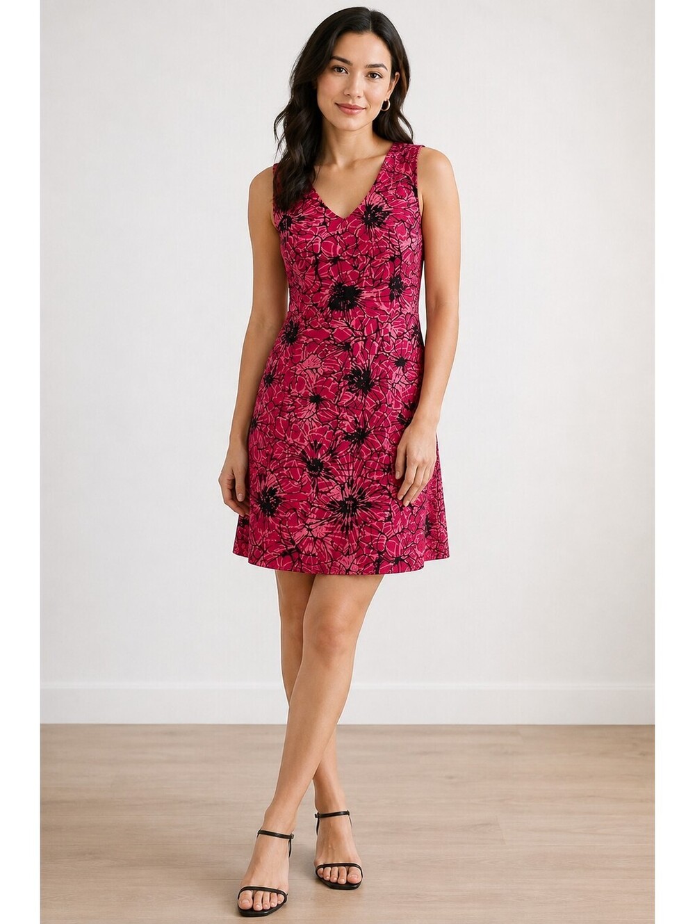 New Without Tags | George | Sz 8 | Floral Sleeveless Fit & Flare Dress